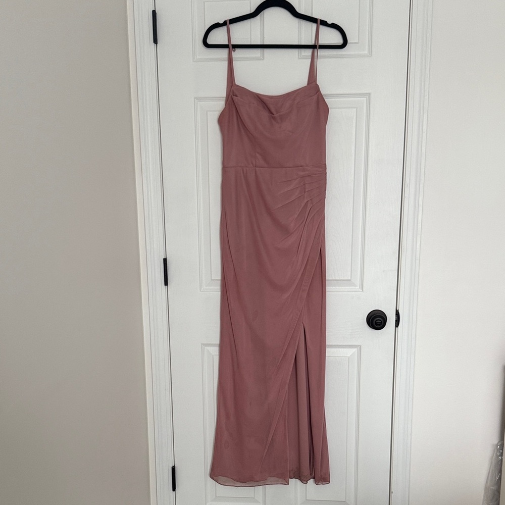 Azazie Dusty Rose Strapless Dress